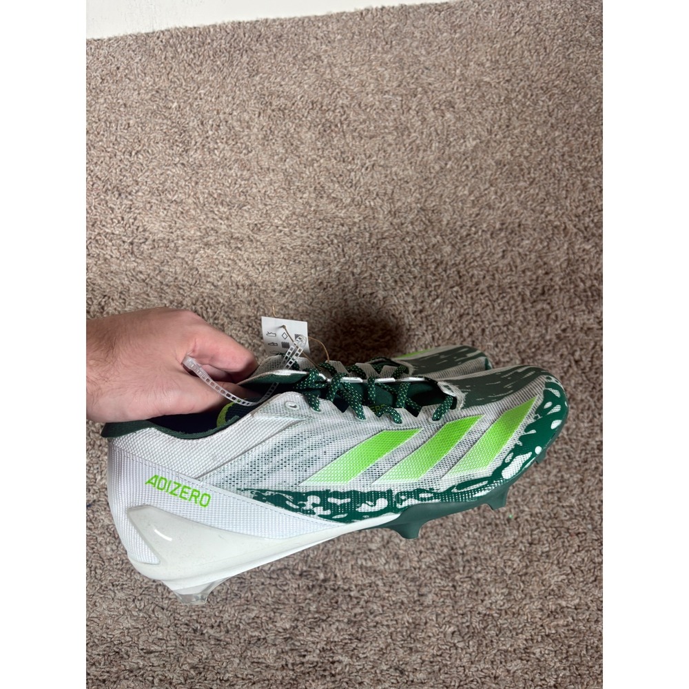 Adidas Adizero Electric Mens Football Cleats White Green IE4421 Size 13 NEW